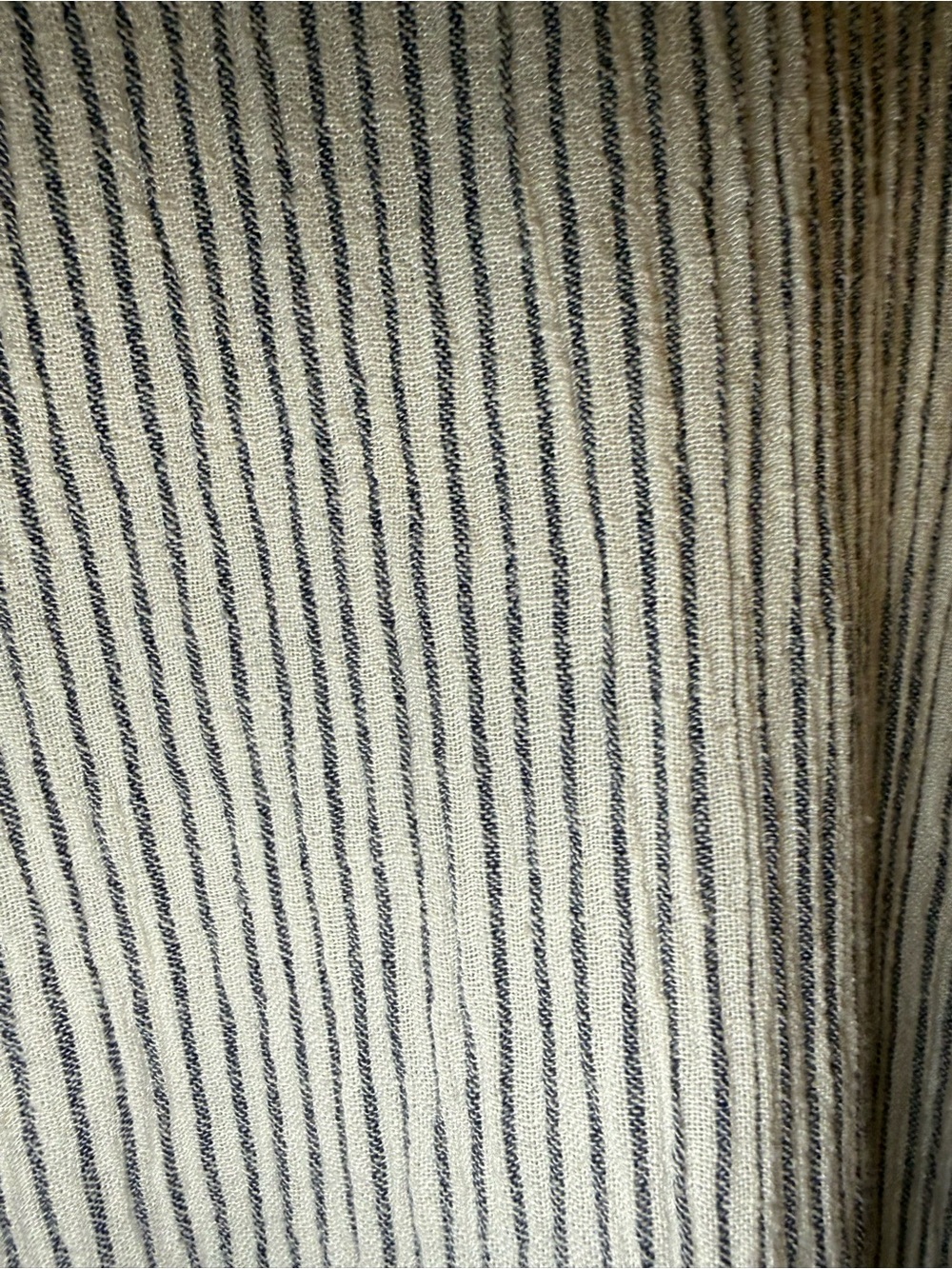 J. Jill Cream and Navy Striped Top with Embroidered Neckline - Picture 10 of 11